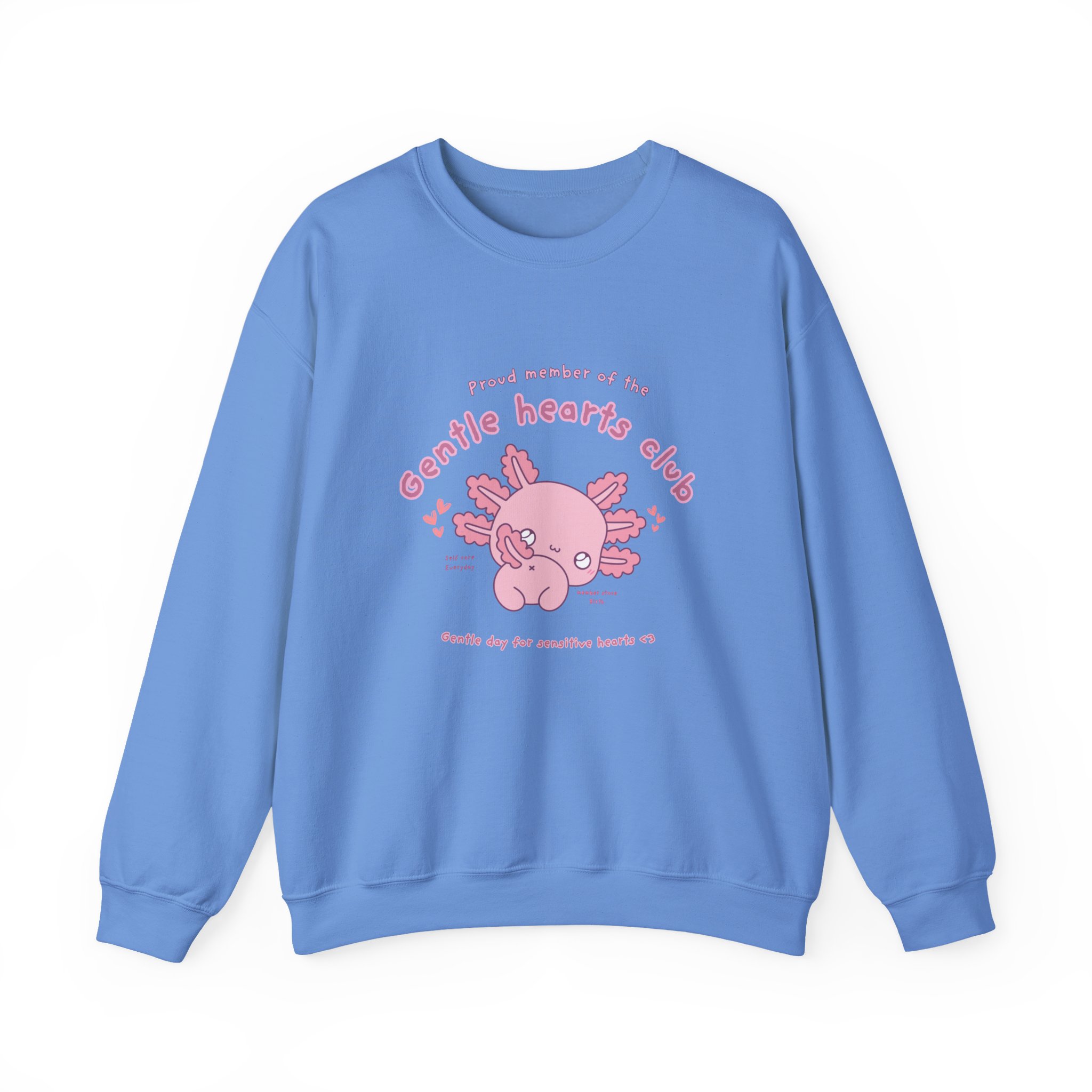 Proud Member of the Gentle Hearts Club Chibi Axolotl Sweatshirt | Mental Health HSP - Image 17
