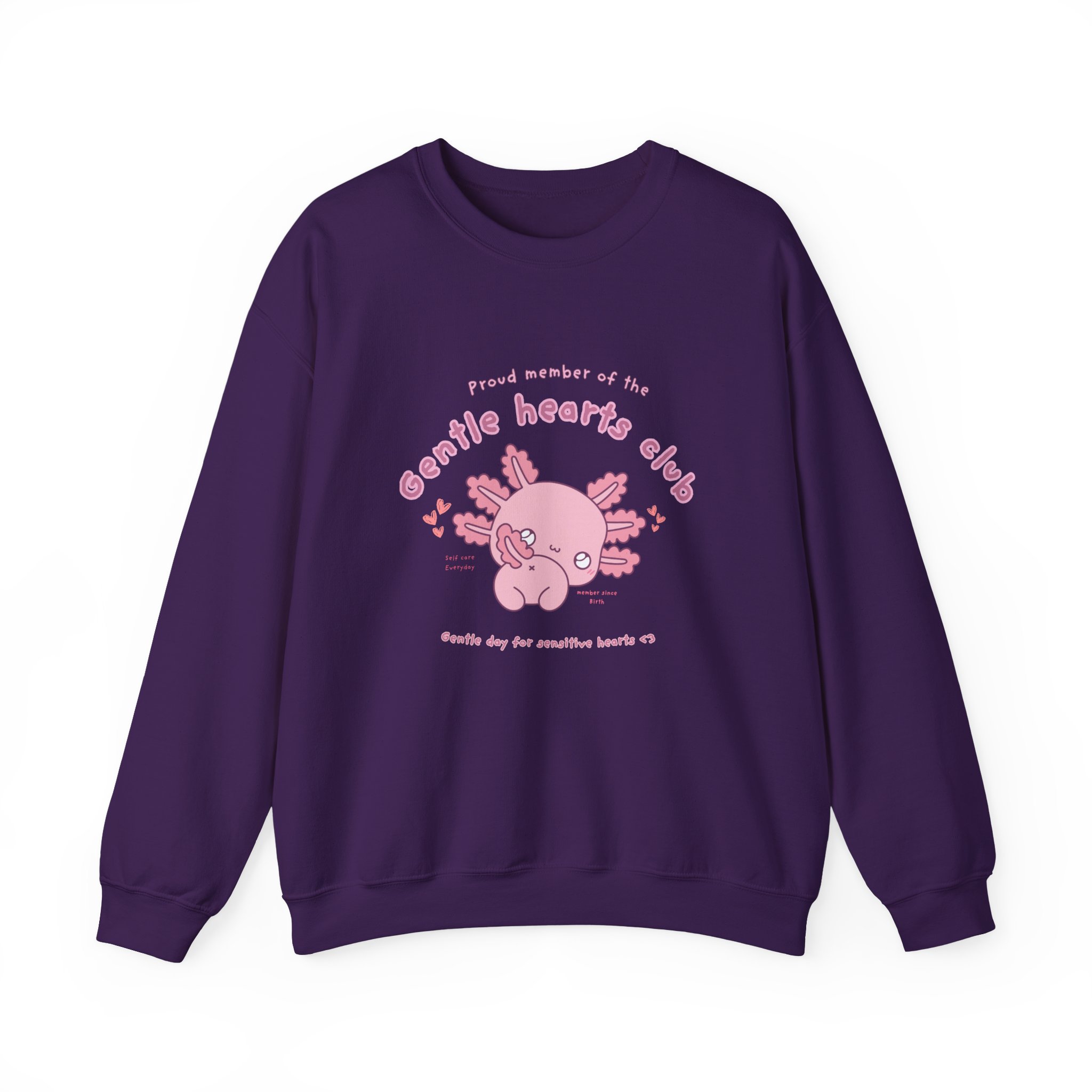 Proud Member of the Gentle Hearts Club Chibi Axolotl Sweatshirt | Mental Health HSP - Image 21