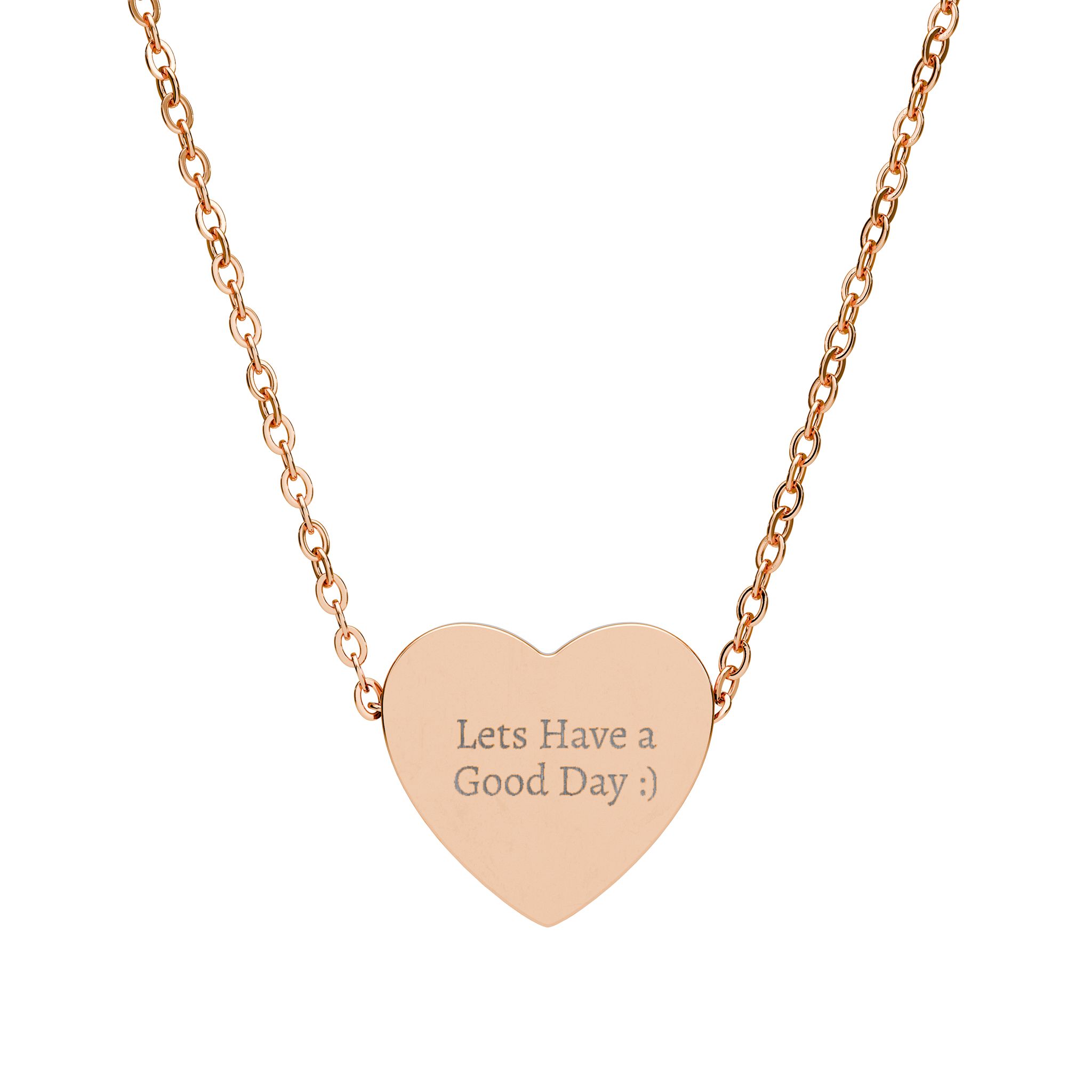 Lets Have a Good Day Motivational Vibes Minimal Necklace - Image 3