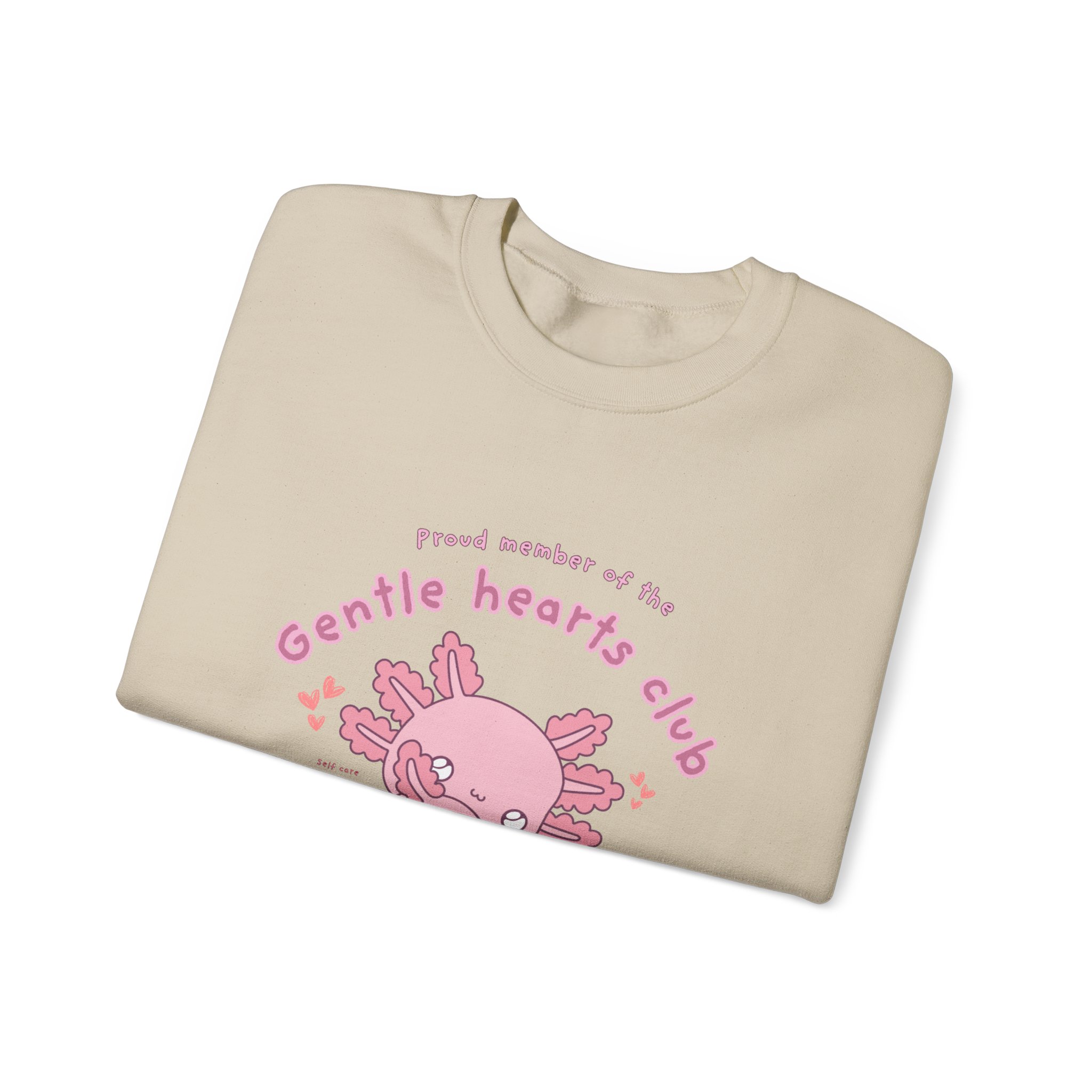 Proud Member of the Gentle Hearts Club Chibi Axolotl Sweatshirt | Mental Health HSP - Image 11