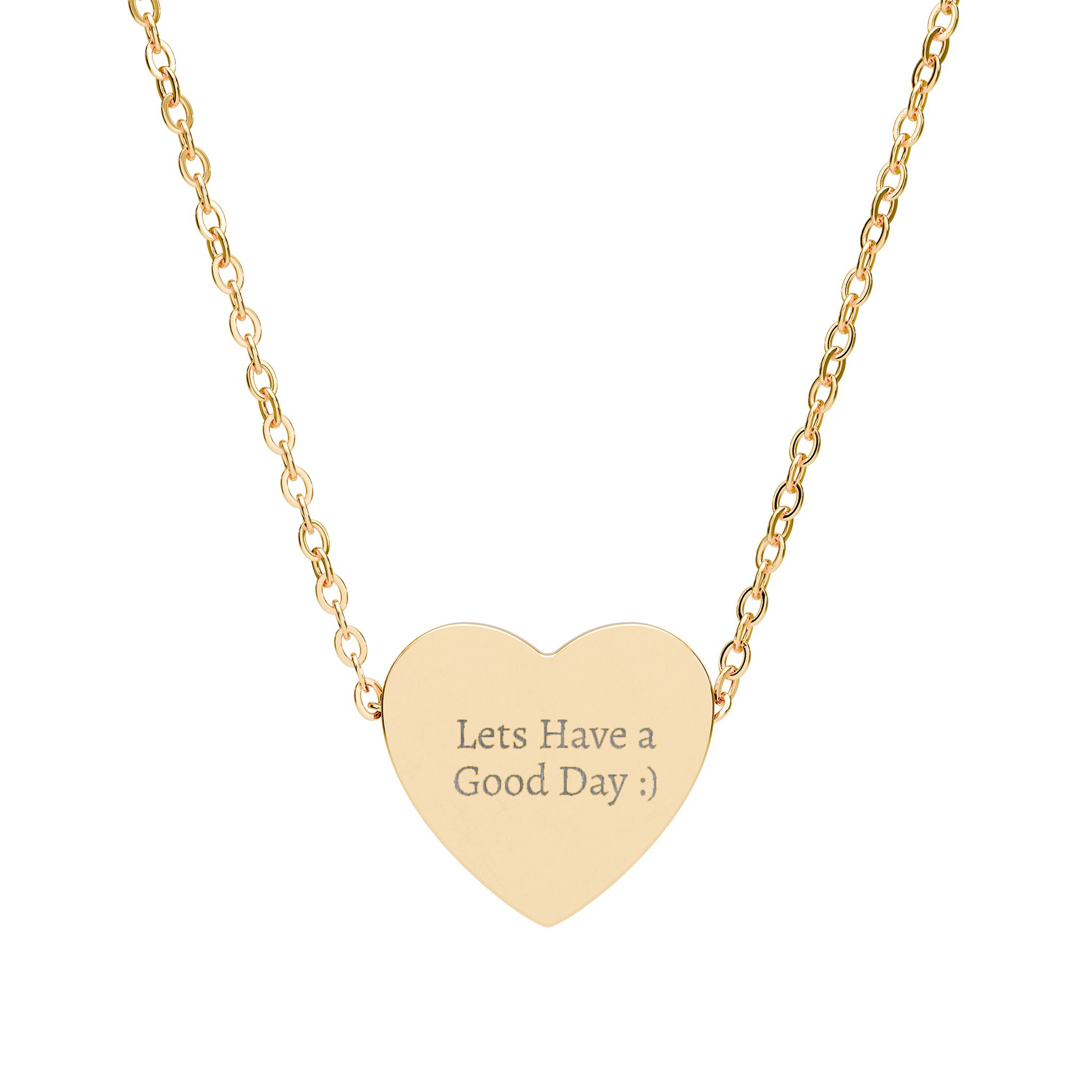 Lets Have a Good Day Motivational Vibes Minimal Necklace - Image 4