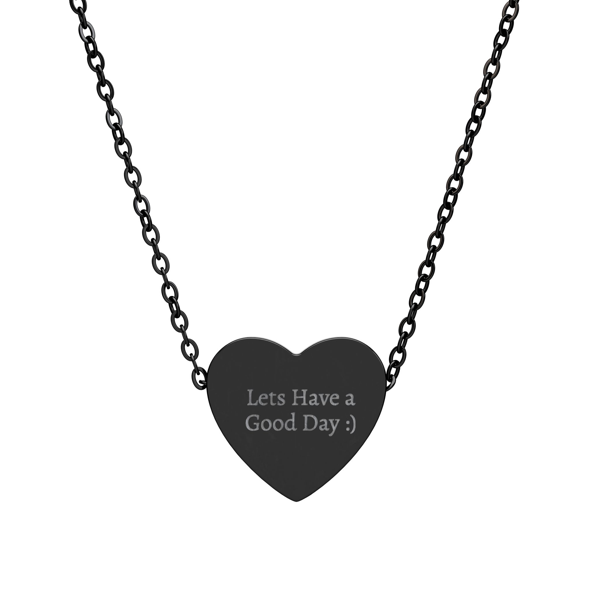 Lets Have a Good Day Motivational Vibes Minimal Necklace - Image 2