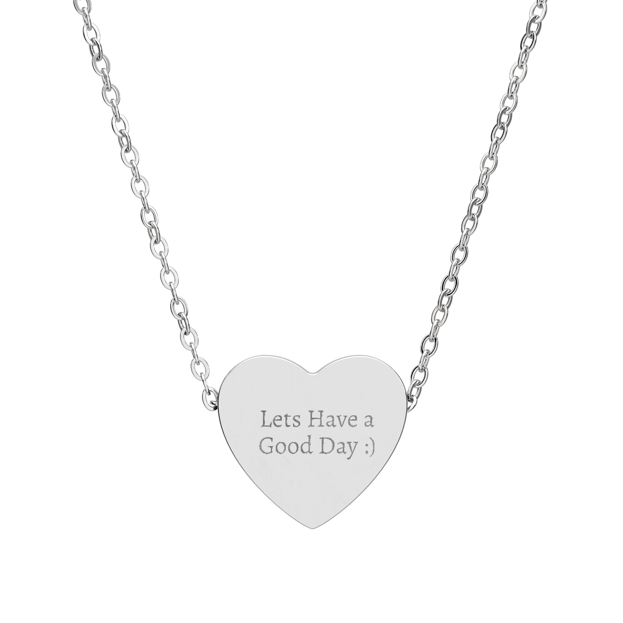 Lets Have a Good Day Motivational Vibes Minimal Necklace
