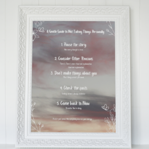 Gentle Reminder Anxiety Affirmation Wall Art Printable