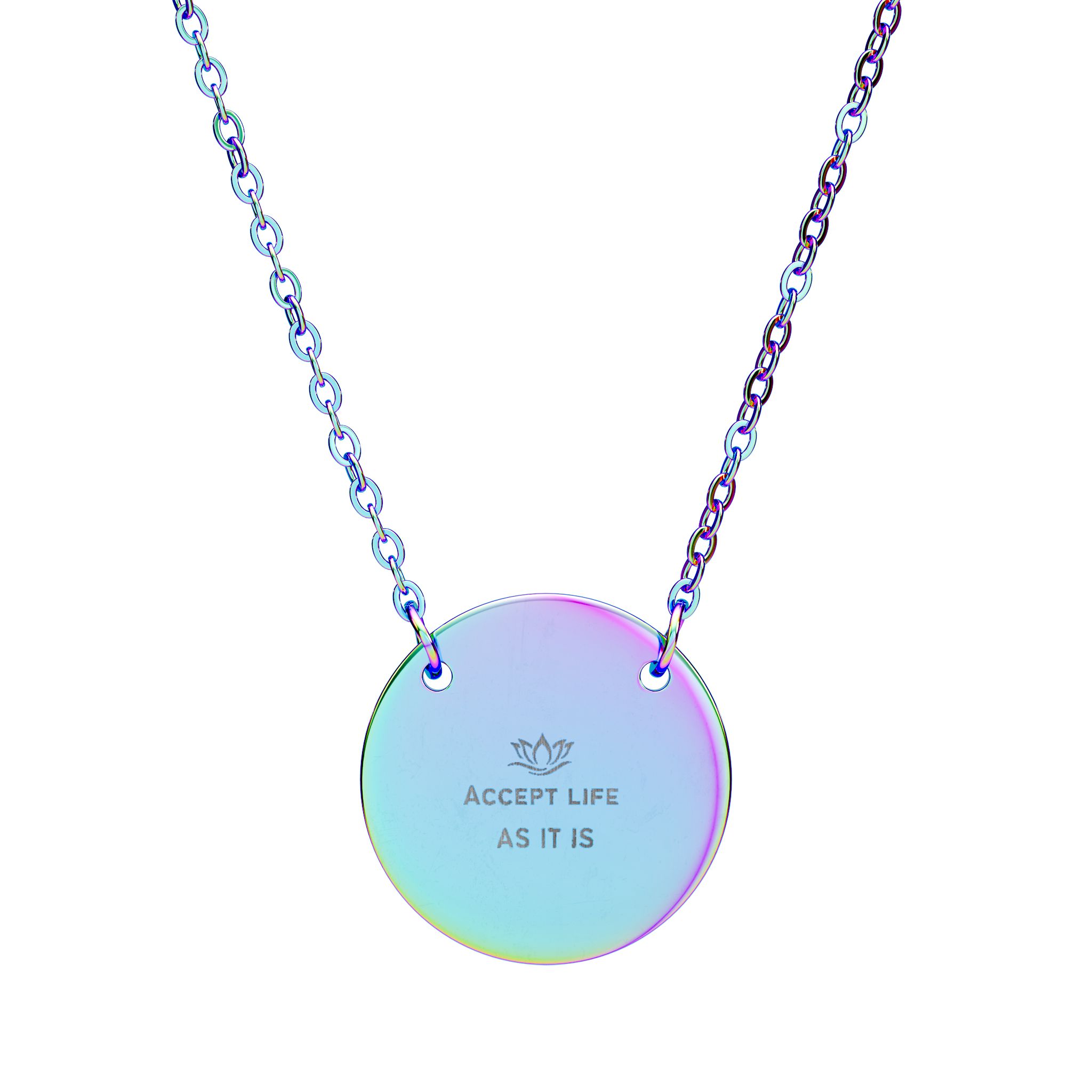 Accept life as it is Circle Necklace (Engraving) - Image 5