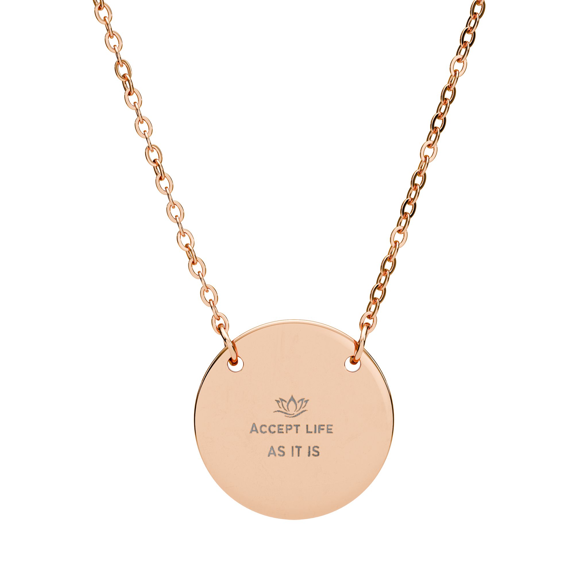 Accept life as it is Circle Necklace (Engraving) - Image 3