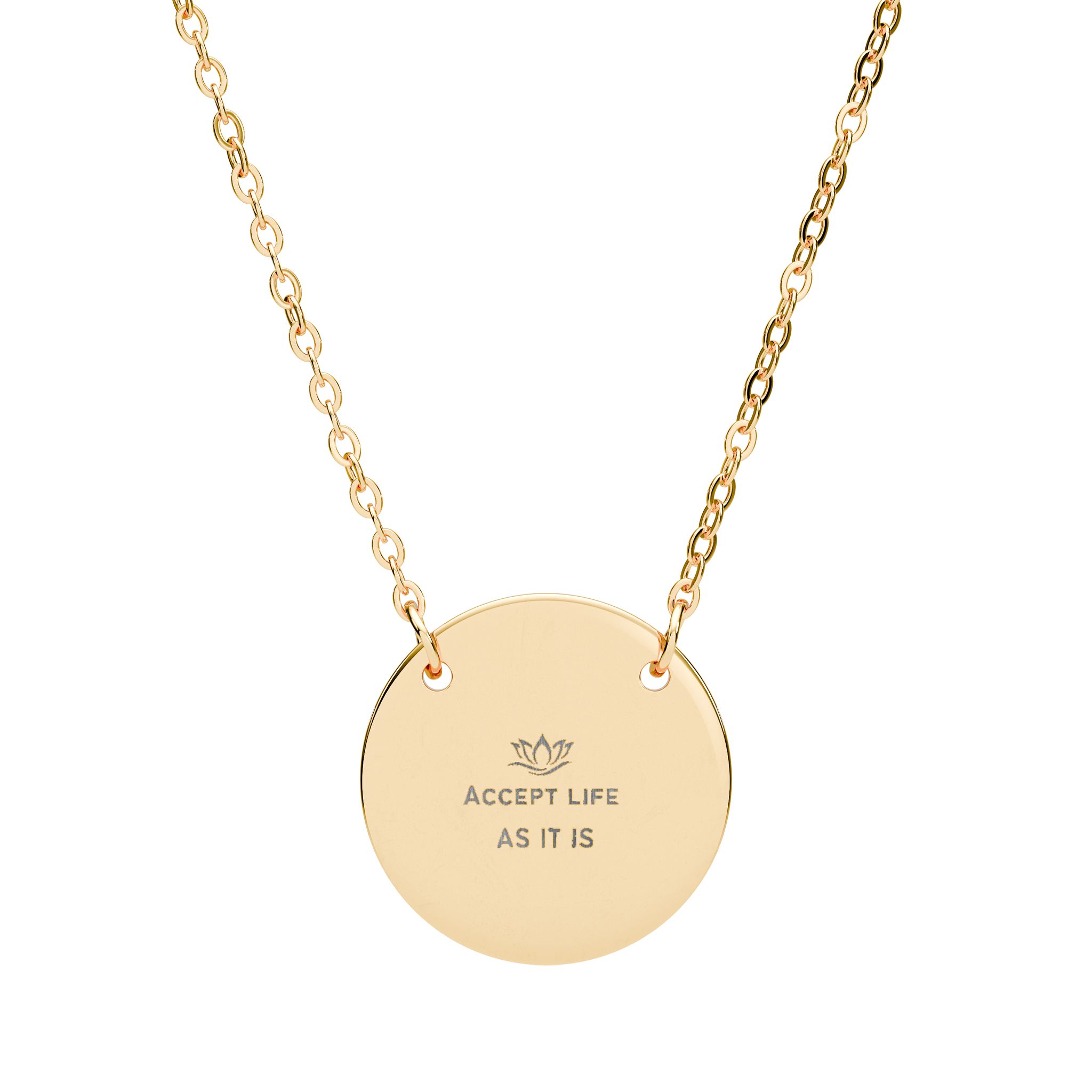 Accept life as it is Circle Necklace (Engraving) - Image 4