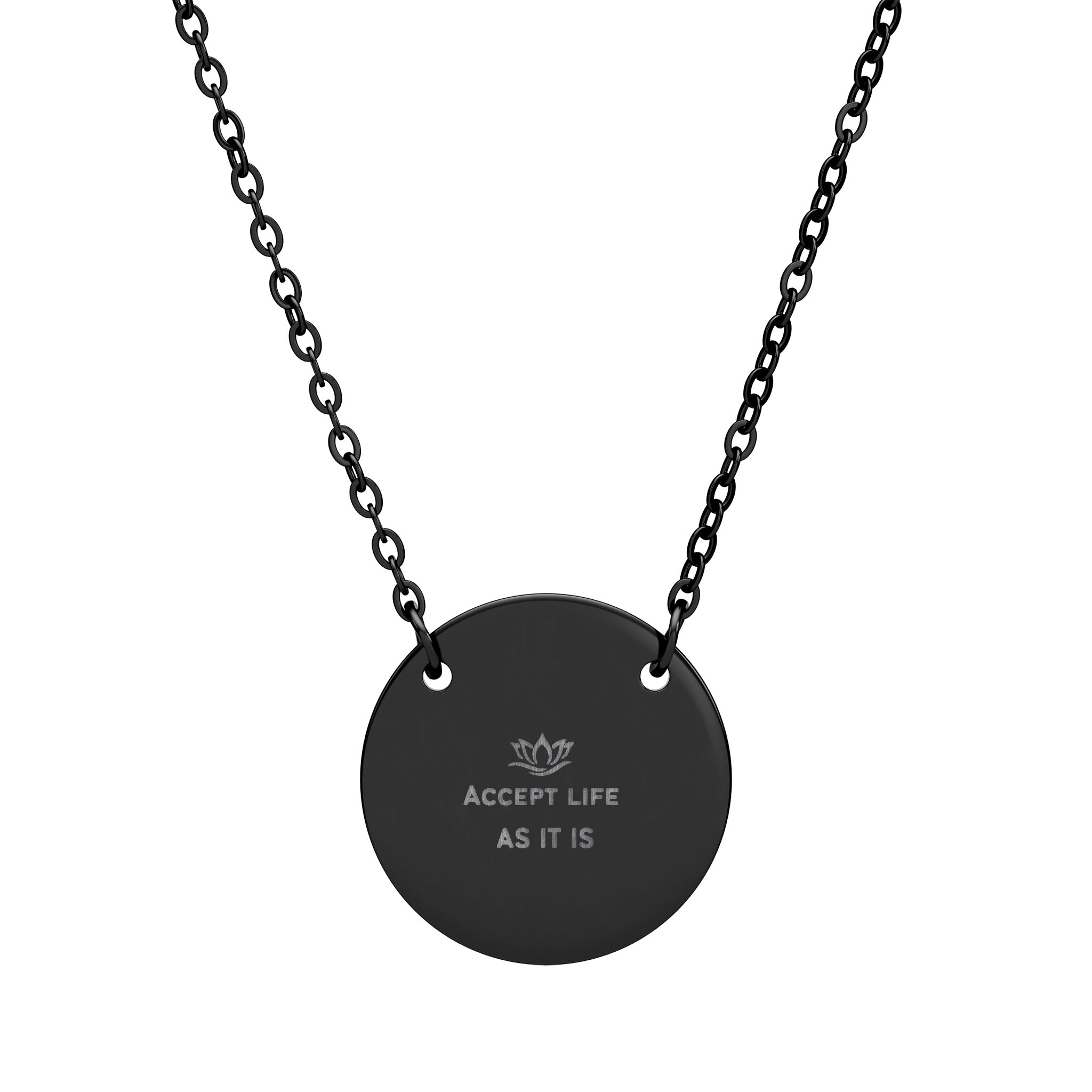Accept life as it is Circle Necklace (Engraving) - Image 2