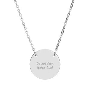 Do not Fear Circle Necklace (Engraving)
