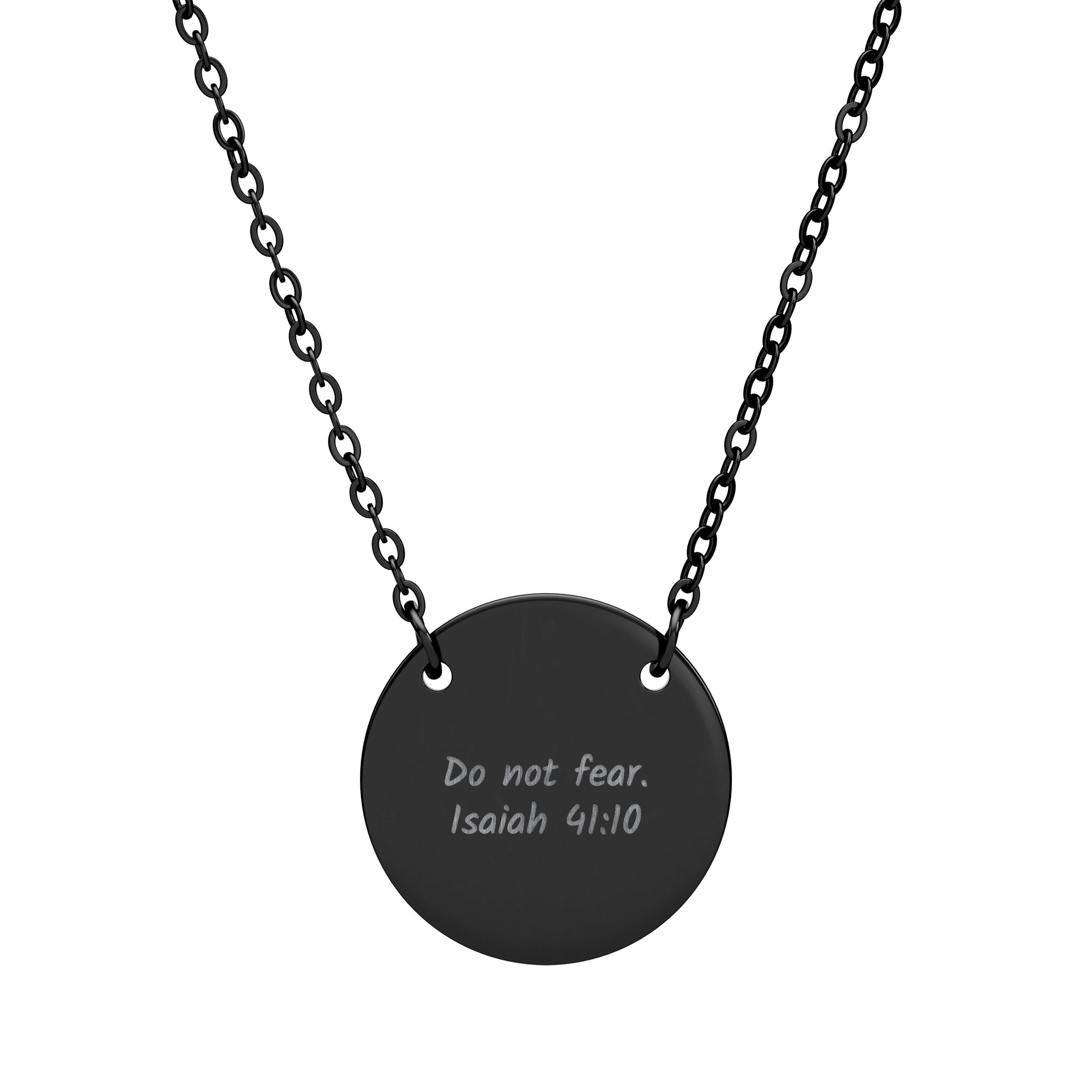 Do not Fear Circle Necklace (Engraving) - Image 2