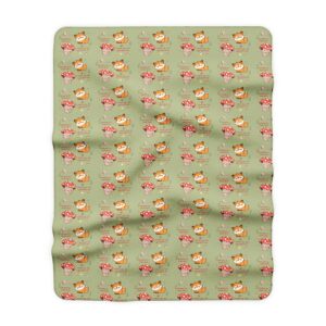 Everyday is a Fresh Start Cottagecore Deluxe Sherpa Fleece Blanket