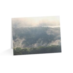 Lake Mist in the Morning Greeting Cards (1, 10, 30, and 50pcs)