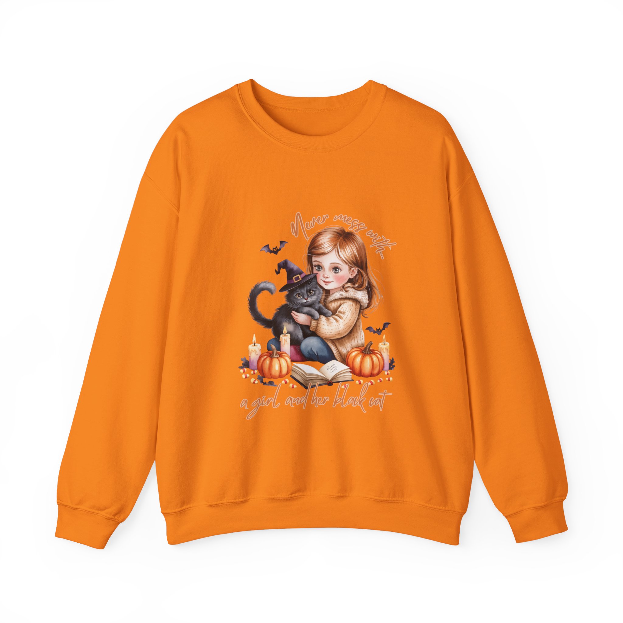 Cozy Halloween Sweatshirt, Cute Fall Crewneck, Cat Lover Gift, Autumn Apparel, Pumpkin Sweatshirt - Image 5