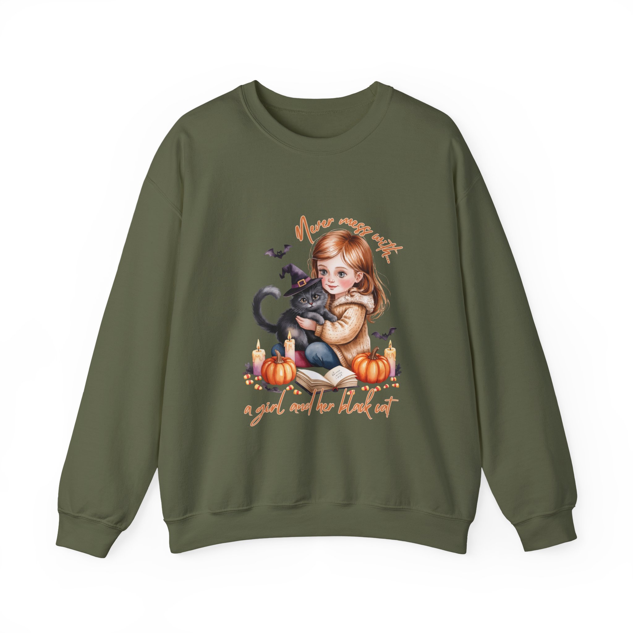 Cozy Halloween Sweatshirt, Cute Fall Crewneck, Cat Lover Gift, Autumn Apparel, Pumpkin Sweatshirt - Image 9
