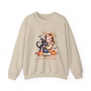 Cozy Halloween Sweatshirt, Cute Fall Crewneck, Cat Lover Gift, Autumn Apparel, Pumpkin Sweatshirt