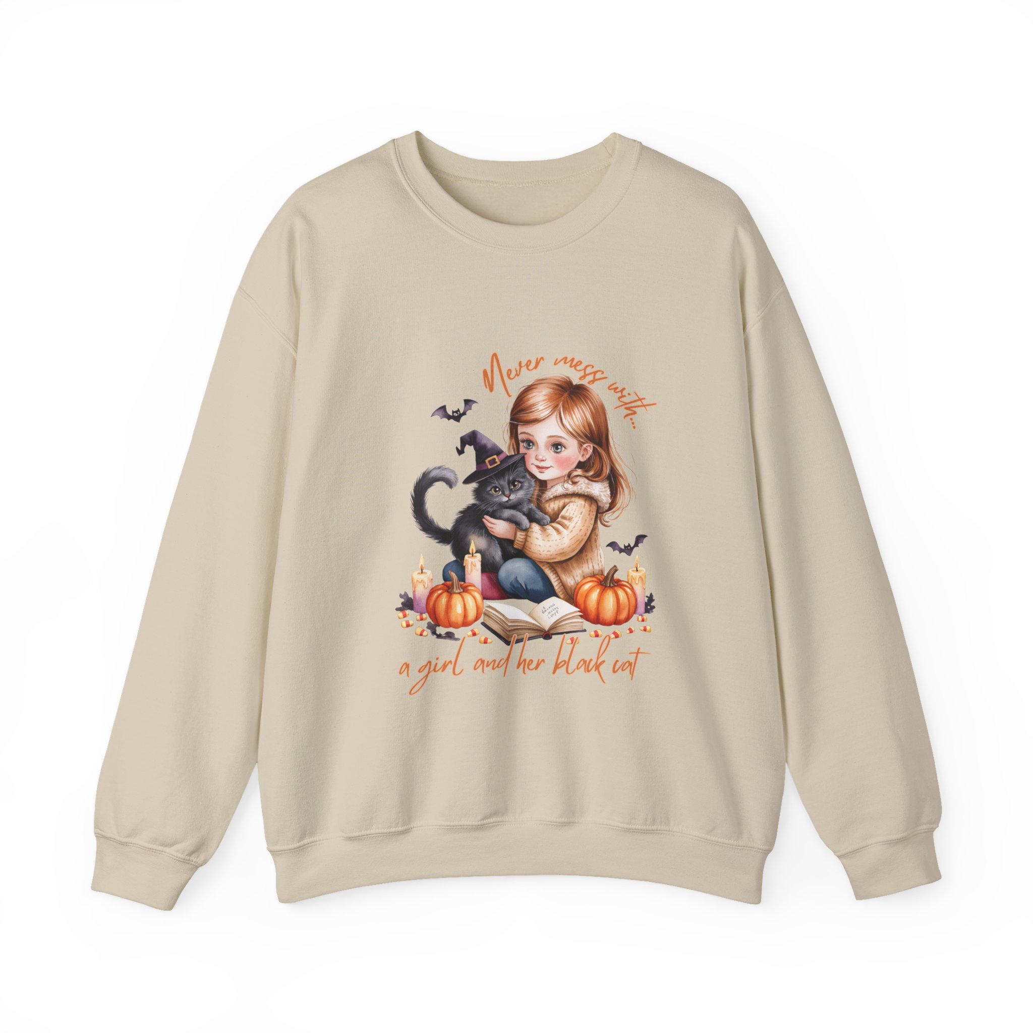 Cozy Halloween Sweatshirt, Cute Fall Crewneck, Cat Lover Gift, Autumn Apparel, Pumpkin Sweatshirt