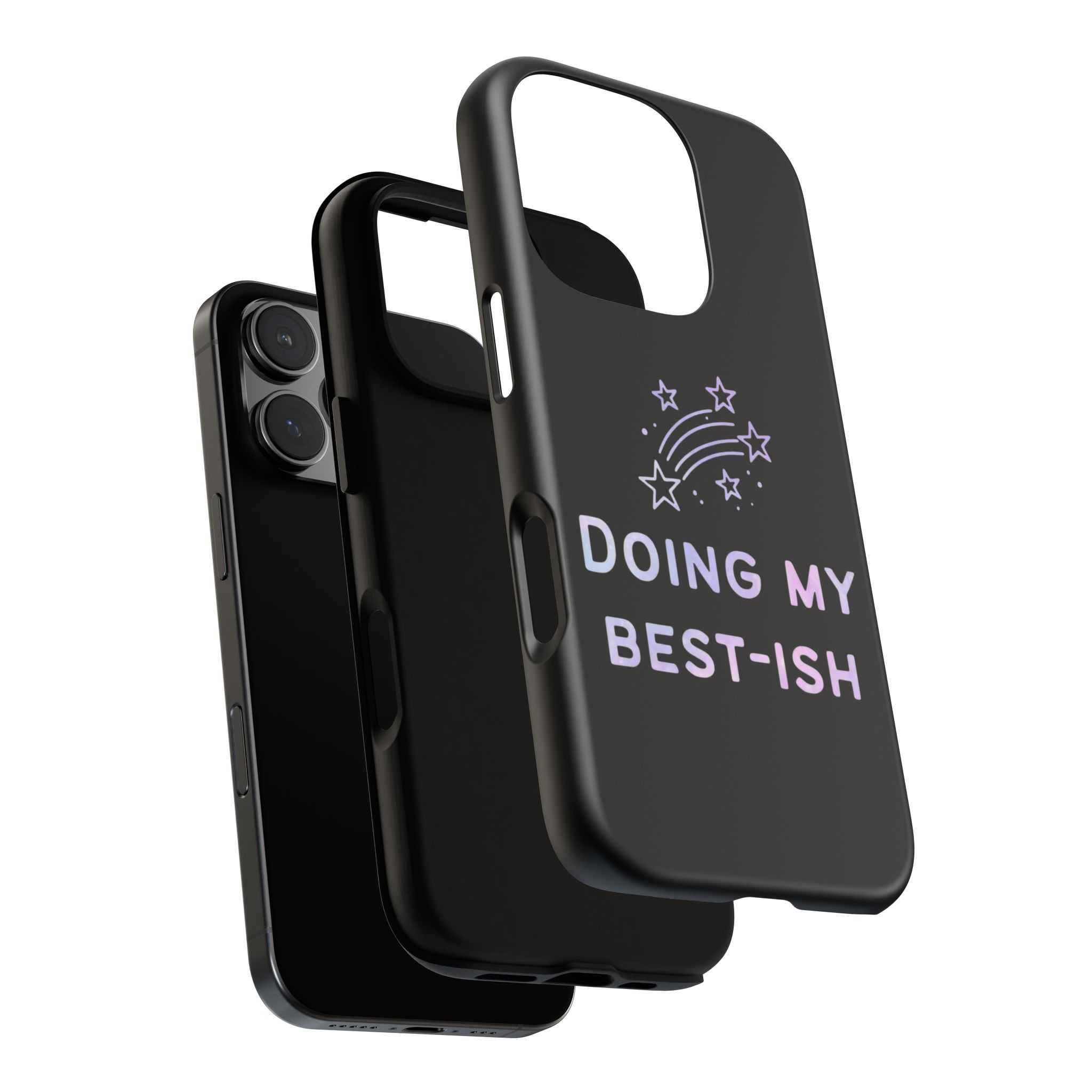 "Doing My Best-ish" Pastel Stars Protective Phone Cover Cover - Image 4